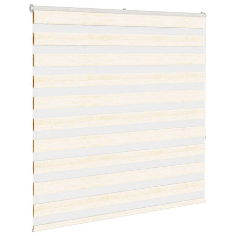 Vidaxl zebra blind 145x150cm stofbreedte 140,9cm polyester marmerbeige