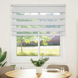 Vidaxl zebra blind 130x100 cm stofbreedte 125,9 cm polyester wit