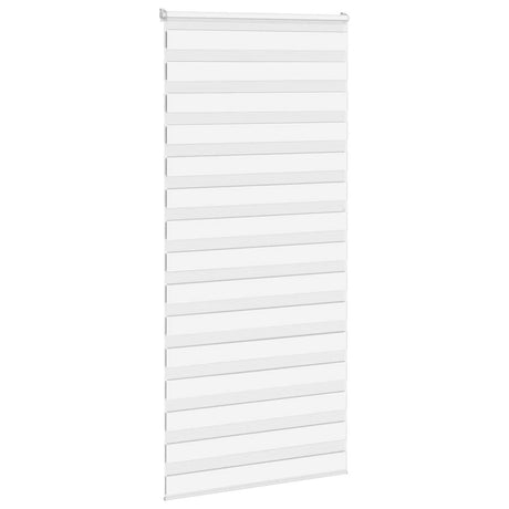 Vidaxl zebra rolgordijn 115x230 cm stofbreedte 110,9cm polyester wit