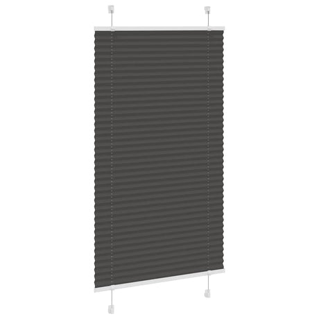 Vidaxl plissé rolgordijn 70x100 cm stofbreedte 69,4 cm polyester zwart