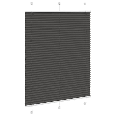 Vidaxl plissé rolgordijn 105x100cm stofbreedte 104,4cm polyester zwart