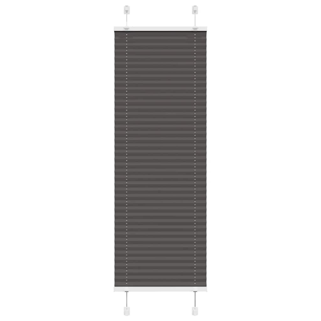 Vidaxl plissé rolgordijn 45x150 cm stofbreedte 44,4 cm polyester zwart