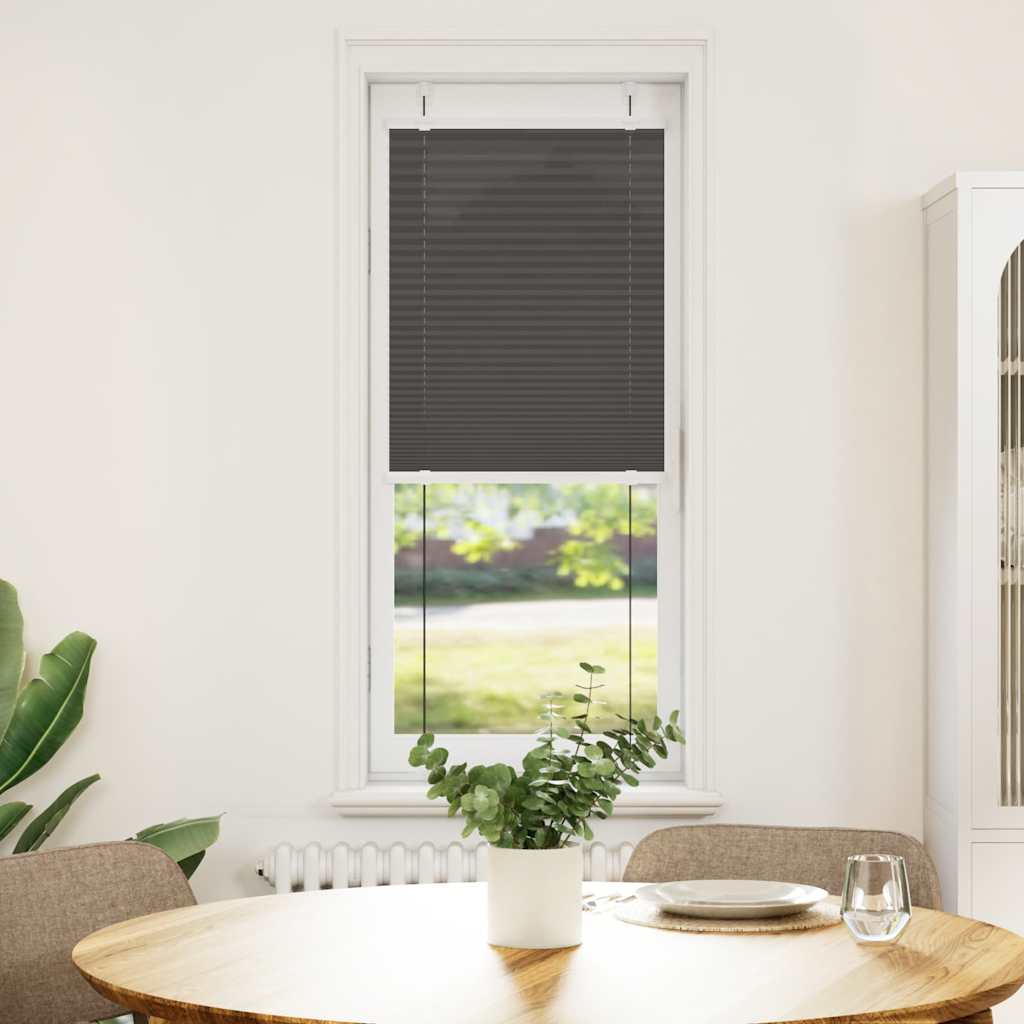 Vidaxl plissé rolgordijn 45x150 cm stofbreedte 44,4 cm polyester zwart