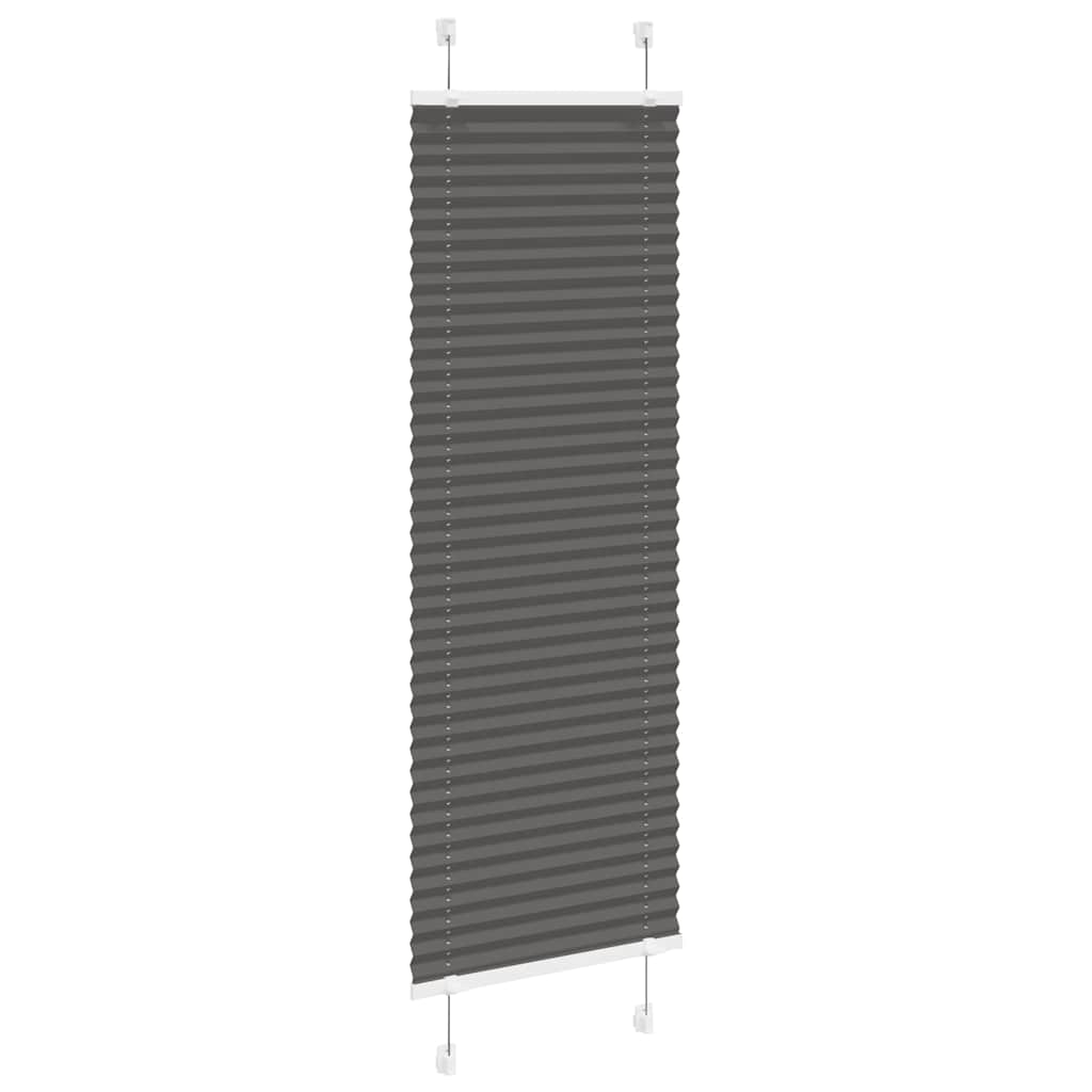 Vidaxl plissé rolgordijn 45x150 cm stofbreedte 44,4 cm polyester zwart