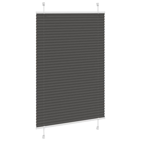 Vidaxl plissé rolgordijn 95x150 cm stofbreedte 94,4 cm polyester zwart
