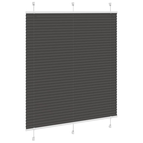 Vidaxl plissé rolgordijn 120x150cm stofbreedte 119,4cm polyester zwart