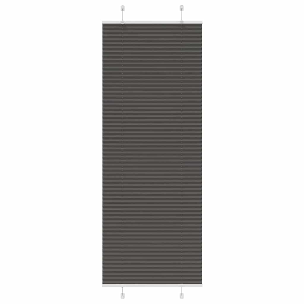 Vidaxl plissé rolgordijn 70x200 cm stofbreedte 69,4 cm polyester zwart