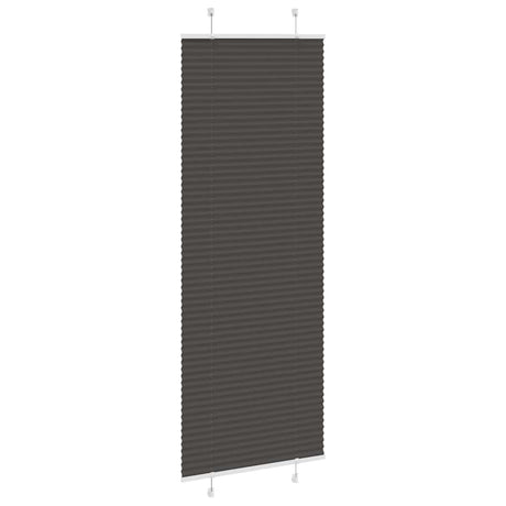 Vidaxl plissé rolgordijn 75x200 cm stofbreedte 74,4 cm polyester zwart