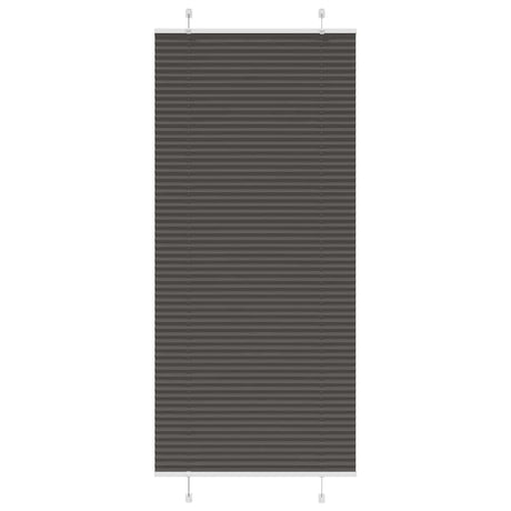 Vidaxl plissé rolgordijn 90x200 cm stofbreedte 89,4 cm polyester zwart