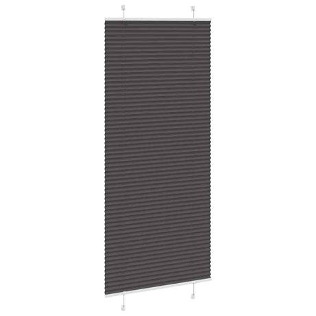 Vidaxl plissé rolgordijn 90x200 cm stofbreedte 89,4 cm polyester zwart