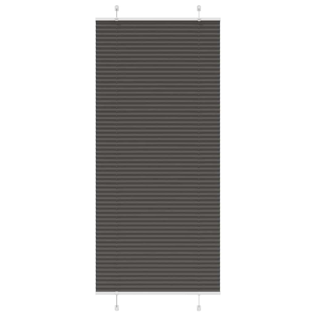 Vidaxl plissé rolgordijn 95x200 cm stofbreedte 94,4 cm polyester zwart