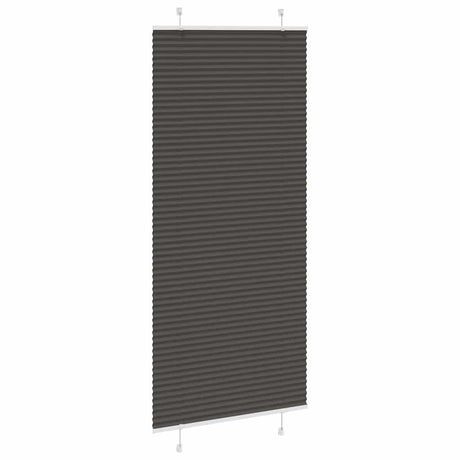 Vidaxl plissé rolgordijn 95x200 cm stofbreedte 94,4 cm polyester zwart