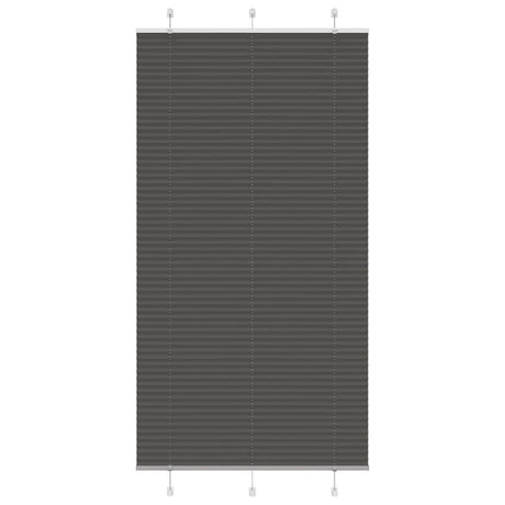 Vidaxl plissé rolgordijn 105x200cm stofbreedte 104,4cm polyester zwart