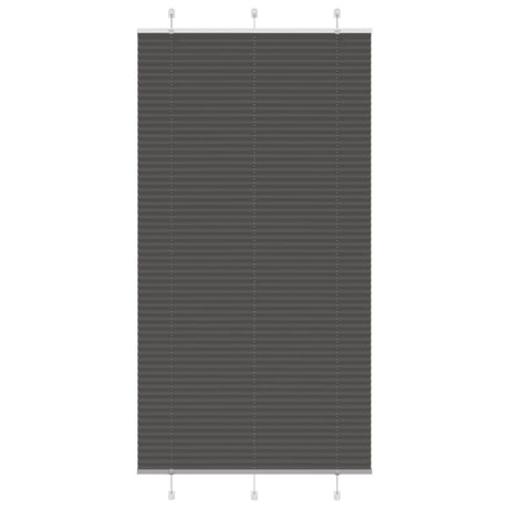 Vidaxl plissé rolgordijn 110x200cm stofbreedte 109,4cm polyester zwart