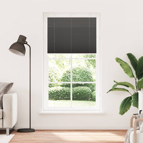 Vidaxl plissé rolgordijn 110x200cm stofbreedte 109,4cm polyester zwart