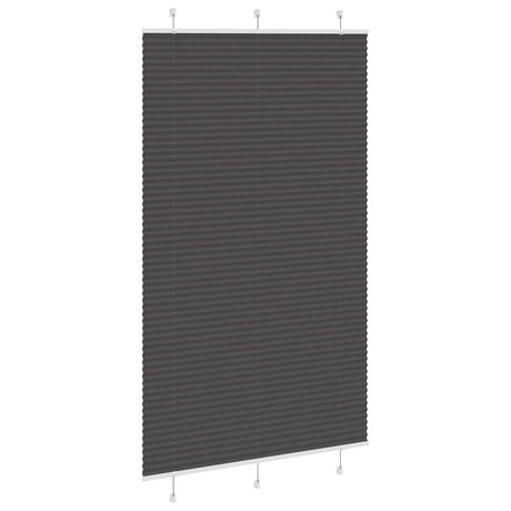 Vidaxl plissé rolgordijn 115x200cm stofbreedte 114,4cm polyester zwart