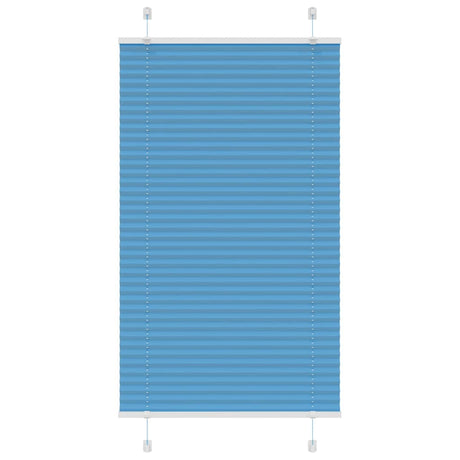 Vidaxl plissé rolgordijn 80x100 cm stofbreedte 79,4 cm polyester blauw
