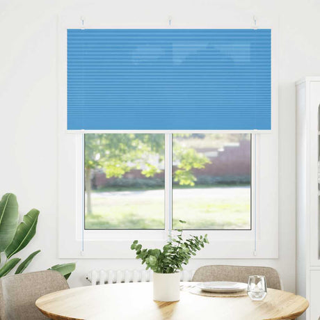 Vidaxl plissé rolgordijn 115x100cm stofbreedte 114,4cm polyester blauw