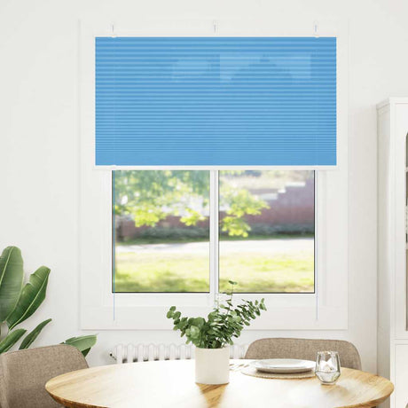 Vidaxl plissé rolgordijn 105x150cm stofbreedte 104,4cm polyester blauw