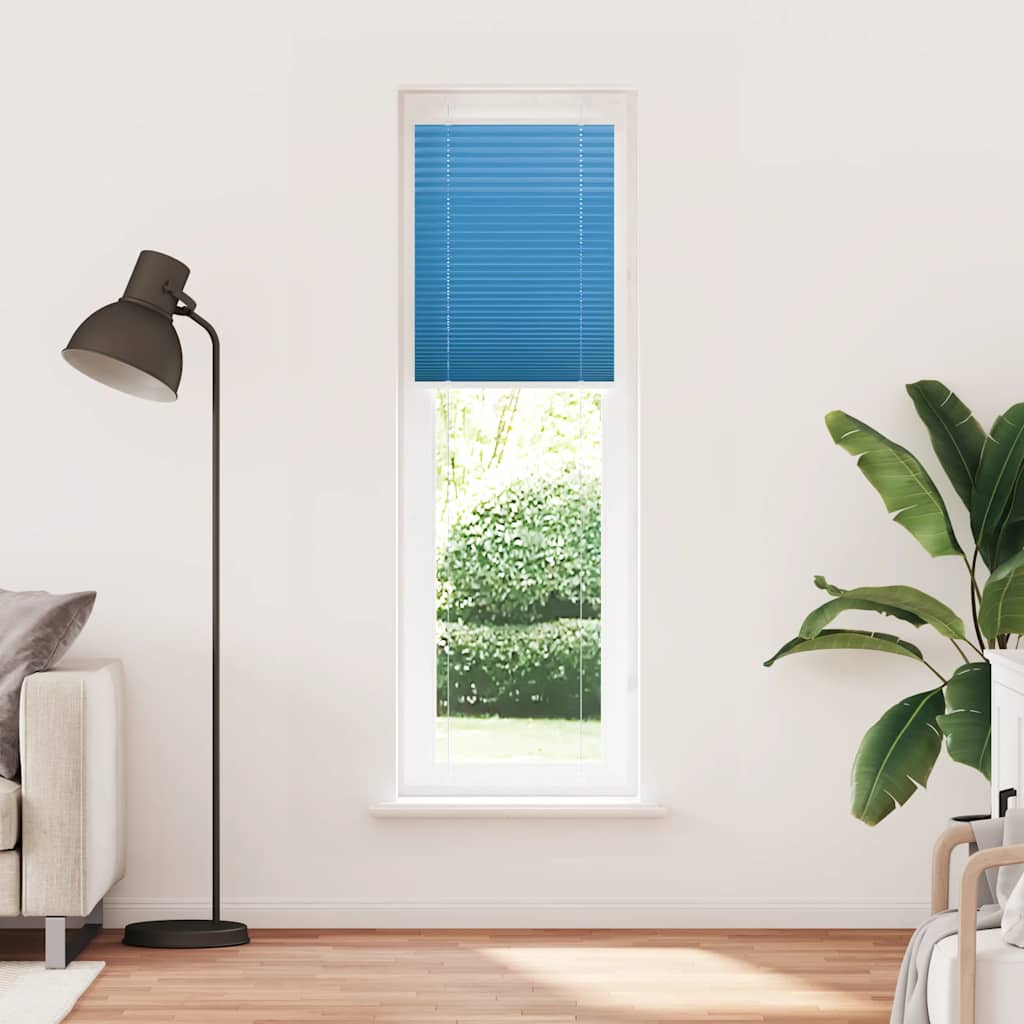 Vidaxl plissé rolgordijn 60x200 cm stofbreedte 59,4 cm polyester blauw