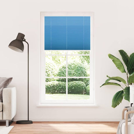 Vidaxl plissé rolgordijn 105x200cm stofbreedte 104,4cm polyester blauw