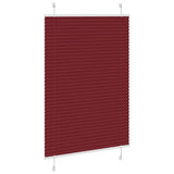 Vidaxl plissé rolgordijn 90x100 cm stofbreedte 89,4 cm bordeauxrood