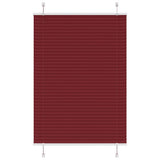 Vidaxl plissé rolgordijn 100x100 cm stofbreedte 99,4cm bordeauxrood