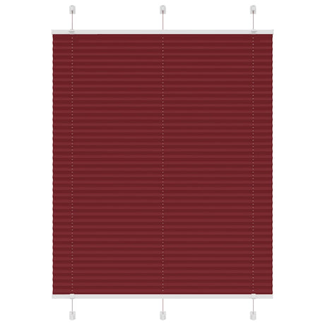 Vidaxl plissé rolgordijn 105x100cm stofbreedte 104,4cm bordeauxrood