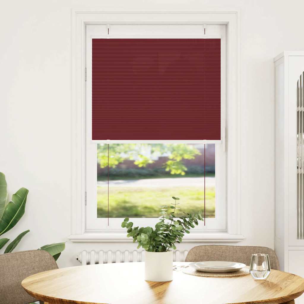 Vidaxl plissé rolgordijn 70x150 cm stofbreedte 69,4 cm bordeauxrood