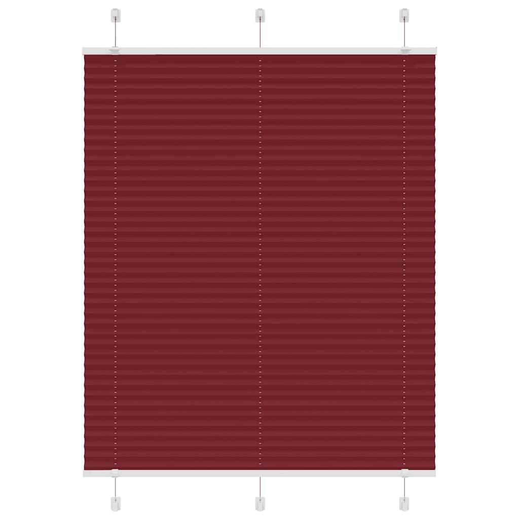 Vidaxl plissé rolgordijn 110x150cm stofbreedte 109,4cm bordeauxrood