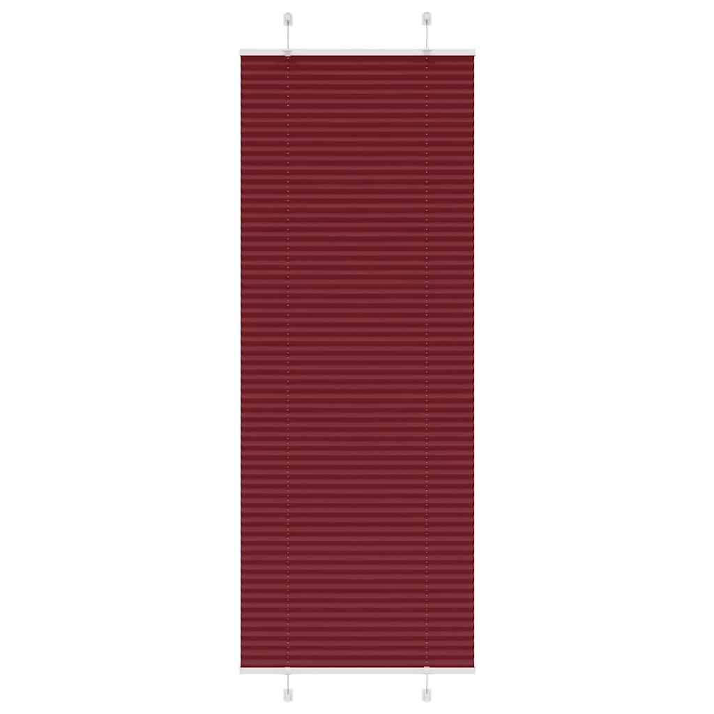 Vidaxl plissé rolgordijn 80x200 cm stofbreedte 79,4 cm bordeauxrood