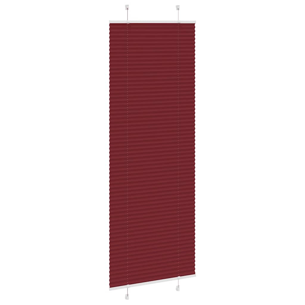 Vidaxl plissé rolgordijn 80x200 cm stofbreedte 79,4 cm bordeauxrood