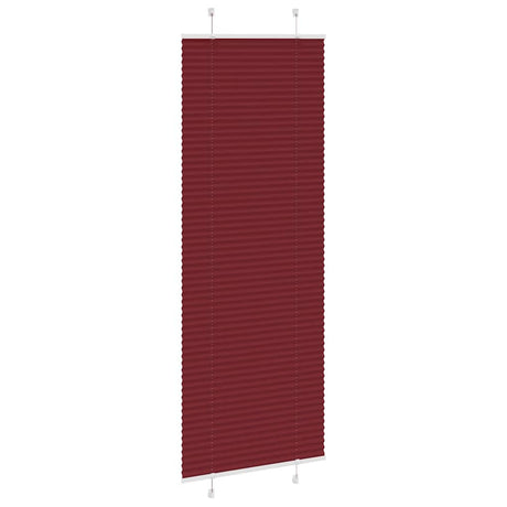 Vidaxl plissé rolgordijn 80x200 cm stofbreedte 79,4 cm bordeauxrood