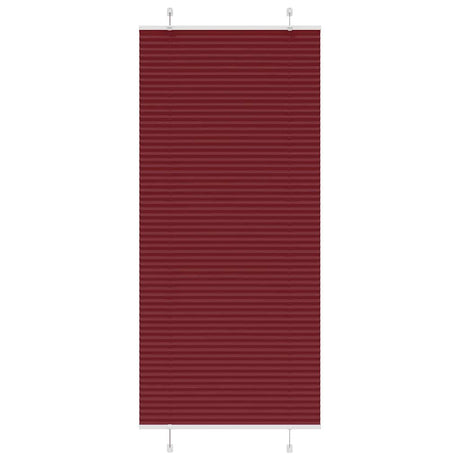 Vidaxl plissé rolgordijn 90x200 cm stofbreedte 89,4 cm bordeauxrood