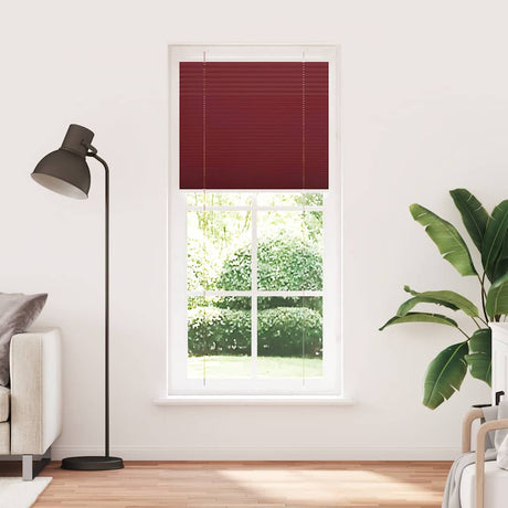Vidaxl plissé rolgordijn 90x200 cm stofbreedte 89,4 cm bordeauxrood