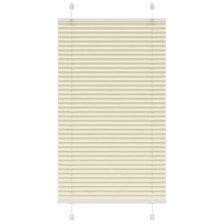 Vidaxl plissé rolgordijn 80x100 cm stofbreedte 79,4 cm polyester crème