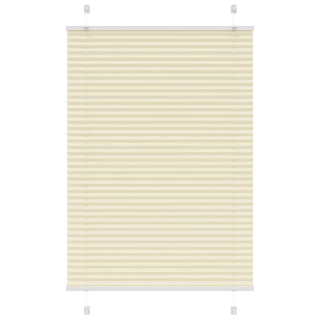 Vidaxl plissé rolgordijn 85x100 cm stofbreedte 84,4 cm polyester crème