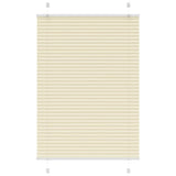 Vidaxl plissé rolgordijn 85x100 cm stofbreedte 84,4 cm polyester crème