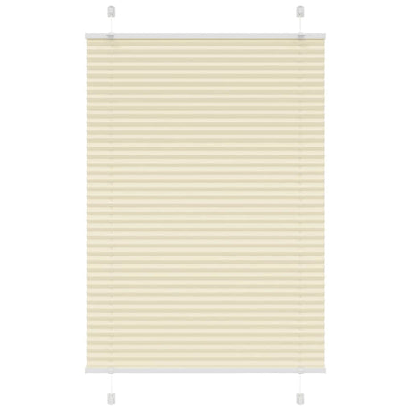 Vidaxl plissé rolgordijn 100x100 cm stofbreedte 99,4cm polyester crème
