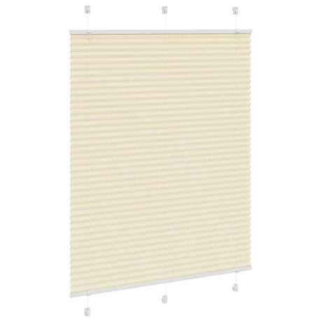 Vidaxl plissé rolgordijn 105x100cm stofbreedte 104,4cm polyester crème