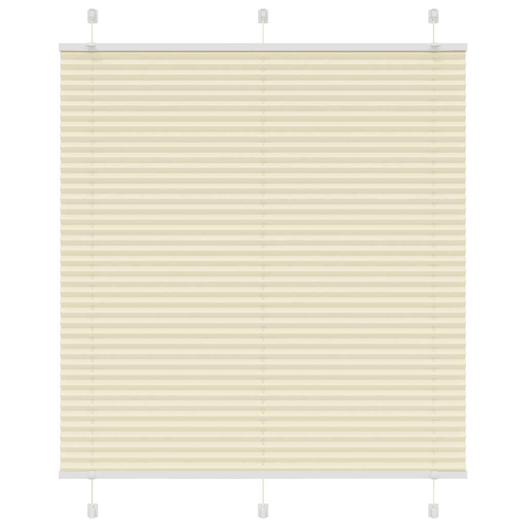 Vidaxl plissé rolgordijn 115x100cm stofbreedte 114,4cm polyester crème