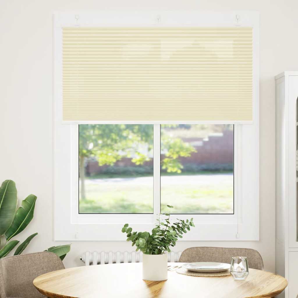 Vidaxl plissé rolgordijn 115x100cm stofbreedte 114,4cm polyester crème