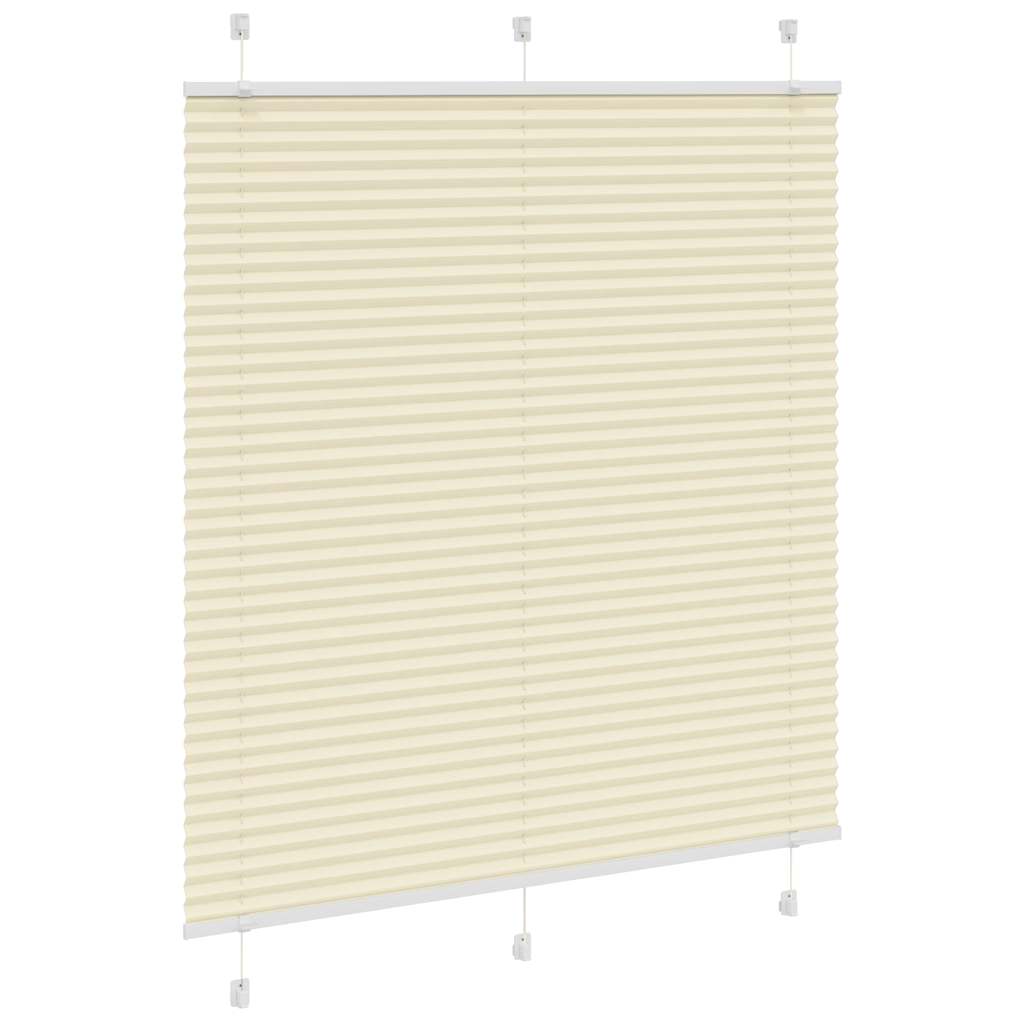 Vidaxl plissé rolgordijn 115x100cm stofbreedte 114,4cm polyester crème