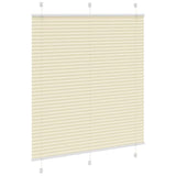 Vidaxl plissé rolgordijn 115x100cm stofbreedte 114,4cm polyester crème