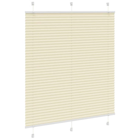 Vidaxl plissé rolgordijn 115x100cm stofbreedte 114,4cm polyester crème