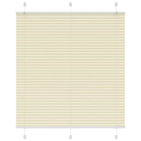 Vidaxl plissé rolgordijn 120x100cm stofbreedte 119,4cm polyester crème