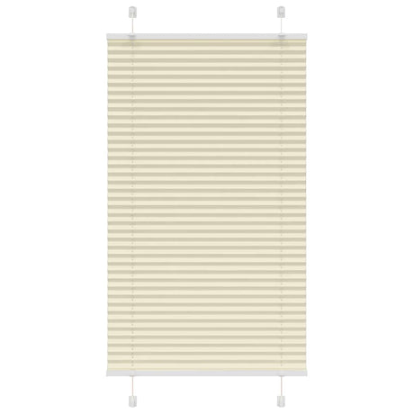 Vidaxl plissé rolgordijn 75x150 cm stofbreedte 74,4 cm polyester crème