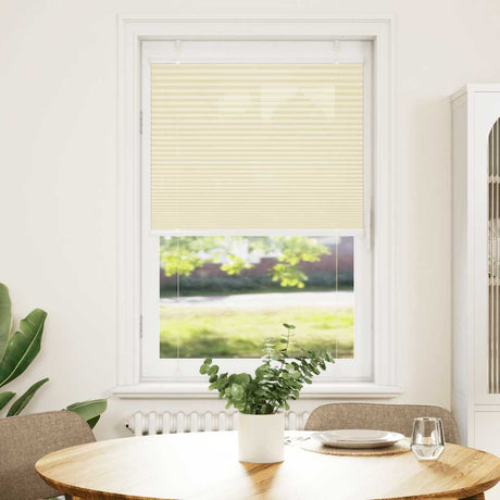 Vidaxl plissé rolgordijn 75x150 cm stofbreedte 74,4 cm polyester crème