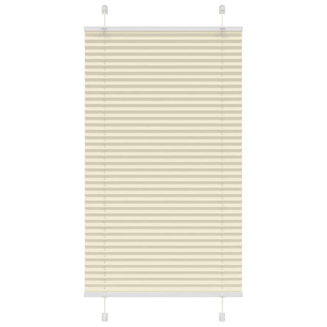 Vidaxl plissé rolgordijn 80x150 cm stofbreedte 79,4 cm polyester crème