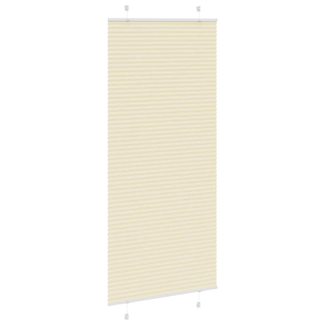 Vidaxl plissé rolgordijn 85x200 cm stofbreedte 84,4 cm polyester crème